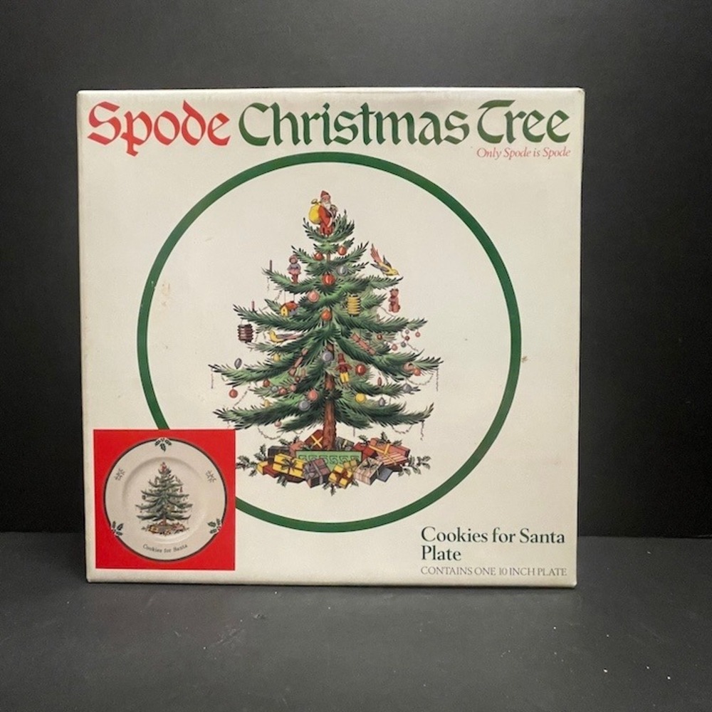 Spode Christmas Tree Cookies for Santa 10" Plate Made in England New S3324-V